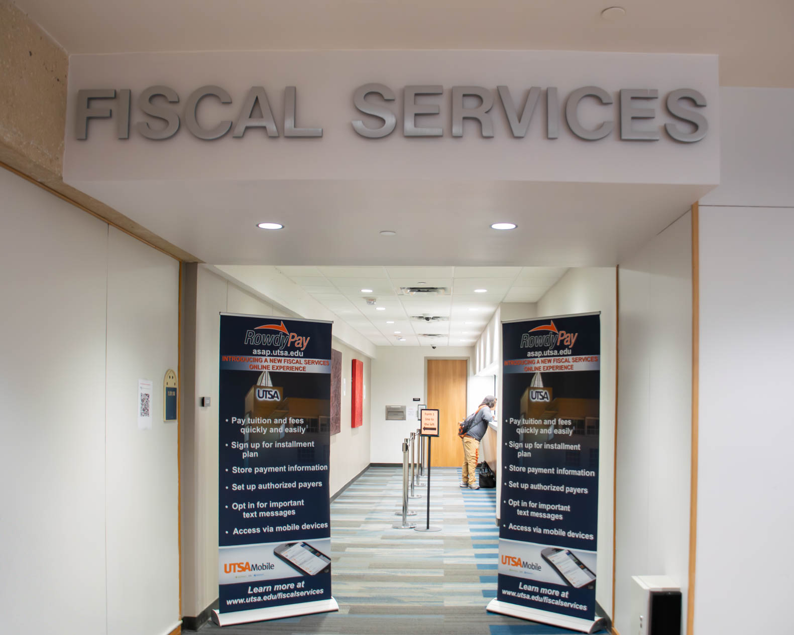 financial aid hallway